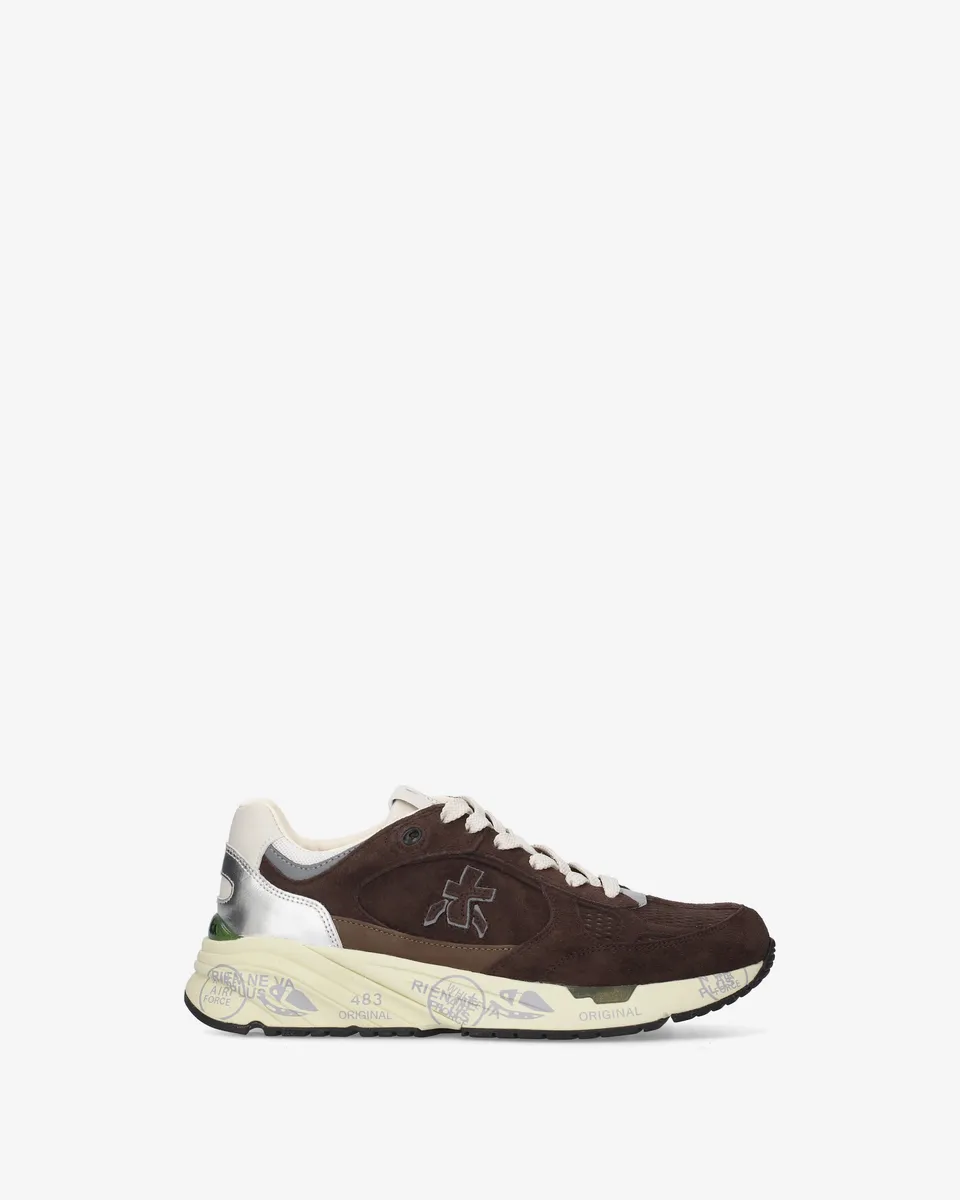 premiata-mased-8596-damen-sneaker-leder-suede-in-testa-di-moro image 1