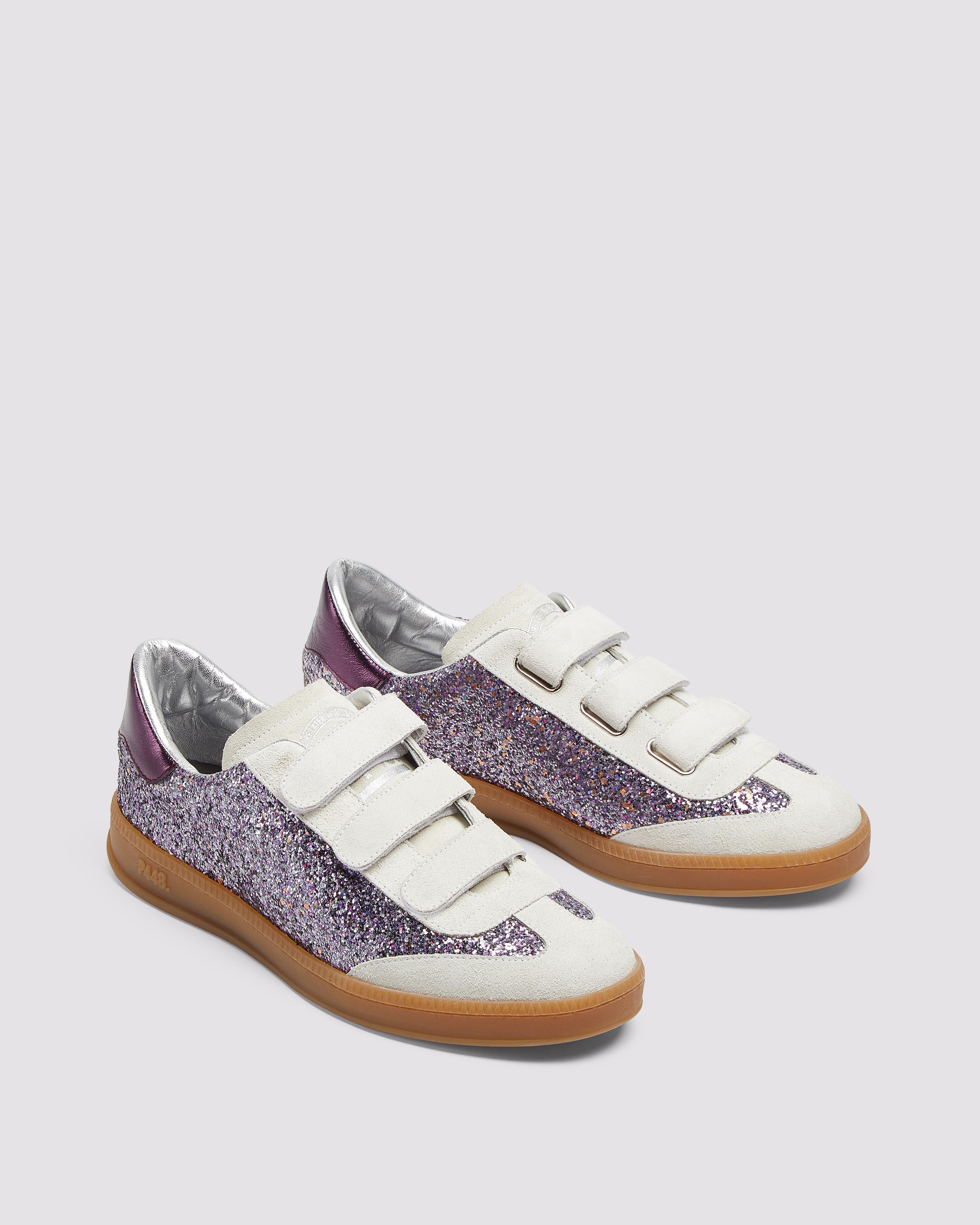 p448-capri-glitter-purple-low-top-sneaker-lila-damen image 3