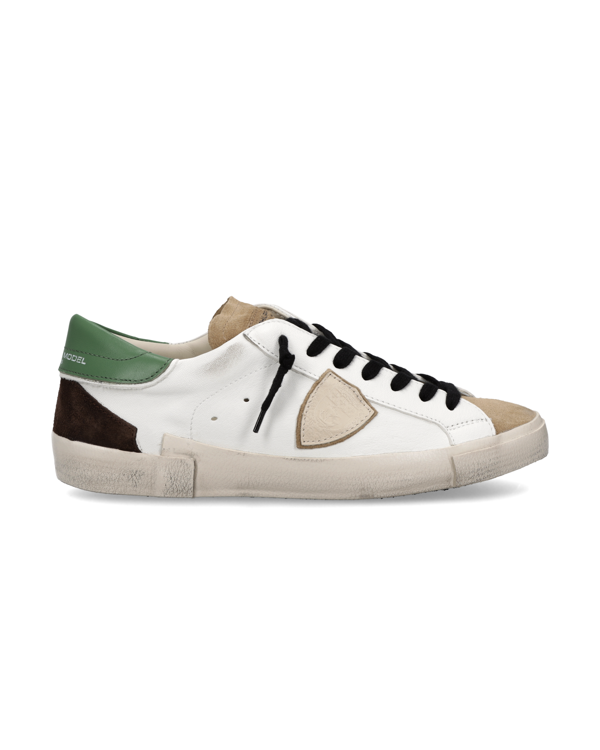 philippe-model-prsx-sneaker-herren-wei-flaschengr-n-braun image 1