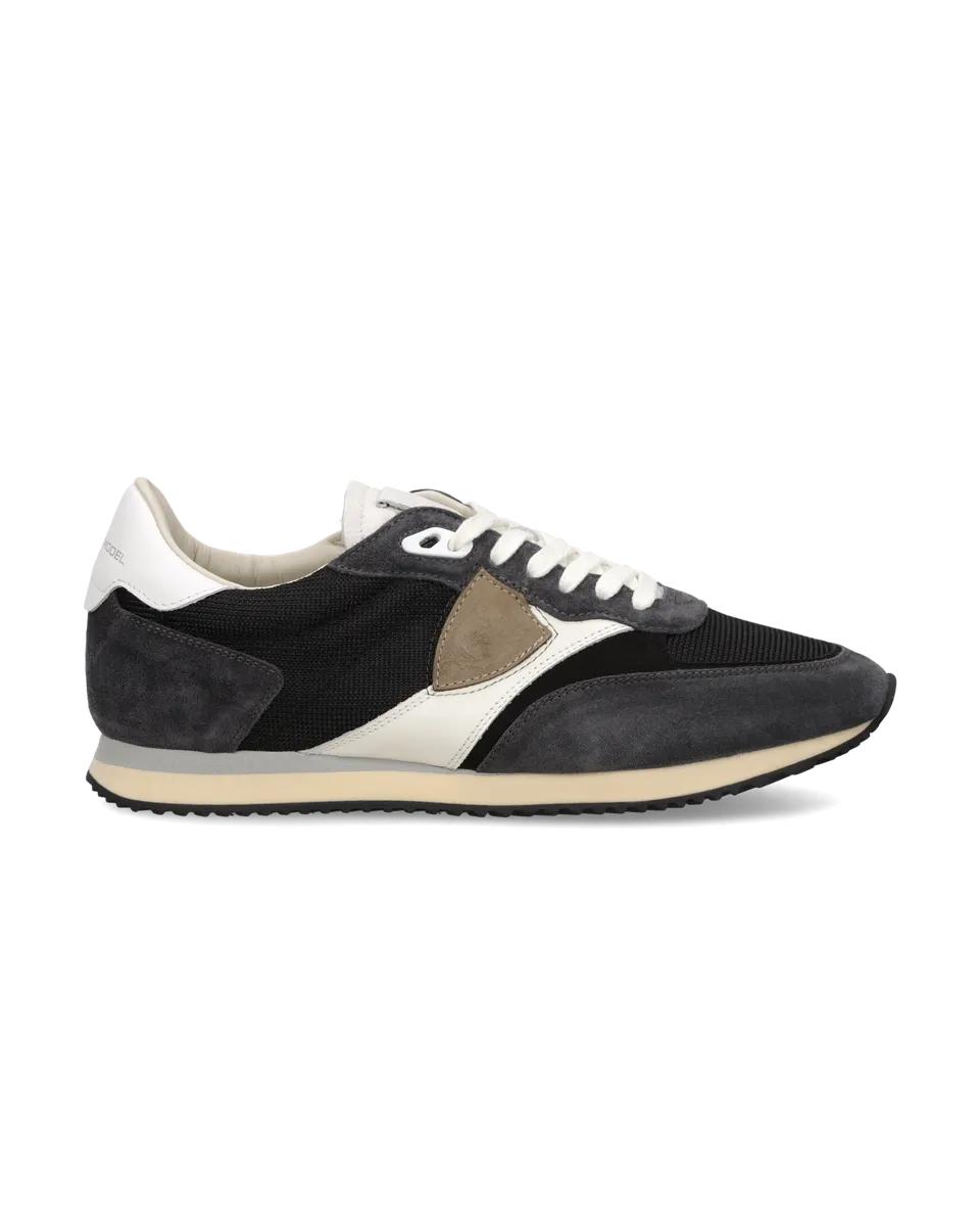 philippe-model-blville-herren-sneaker-schwarz-wei-beige image 1