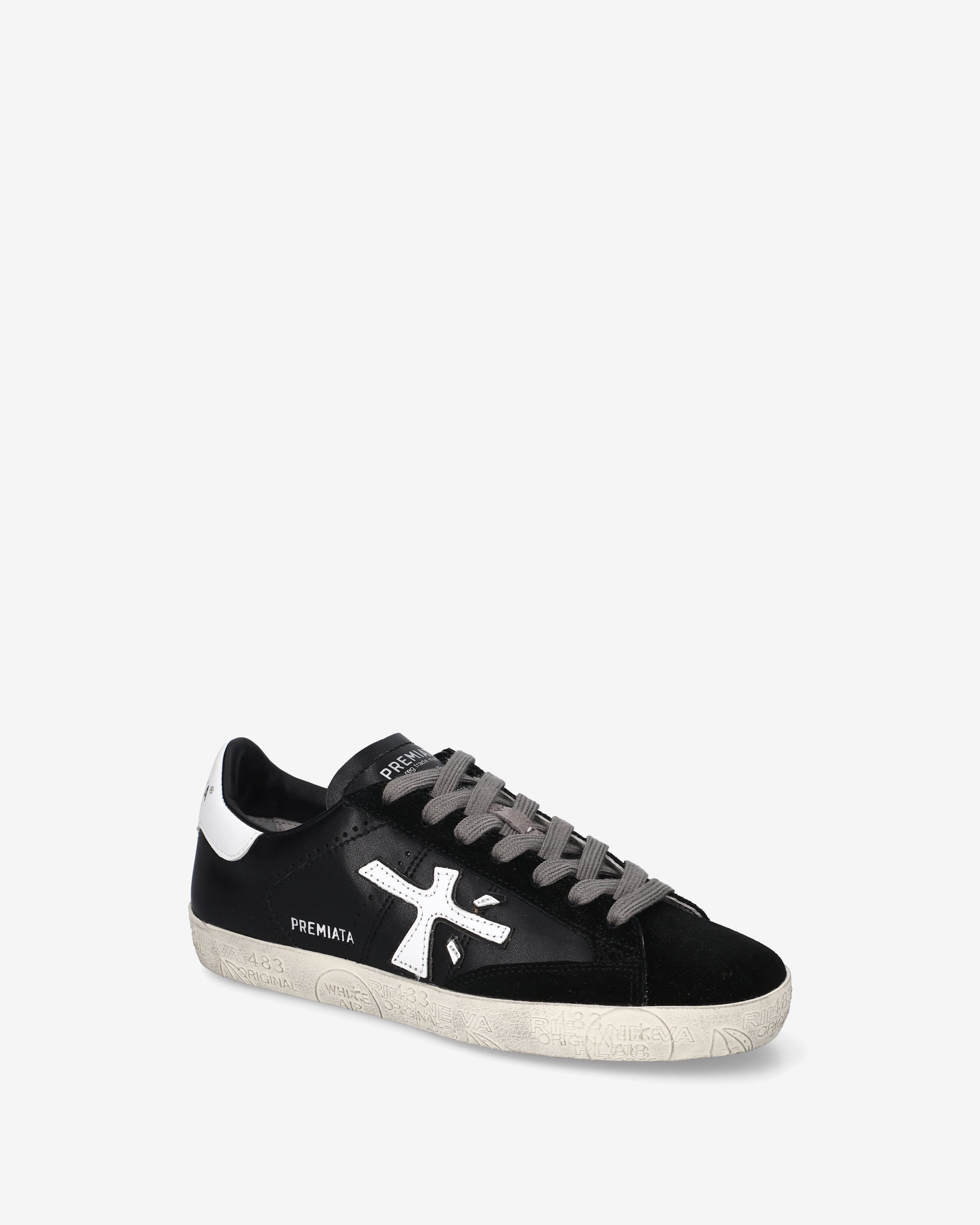 premiata-steven-5439-sneaker-suede-leder-schwarz-wei image 4