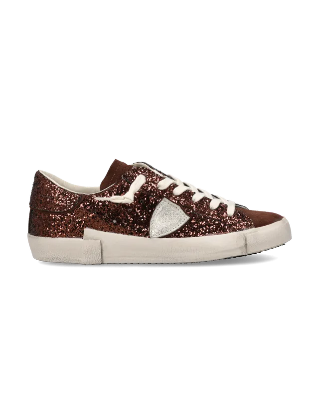 philippe-model-prsx-sneaker-damen-pailletten-braun image 1