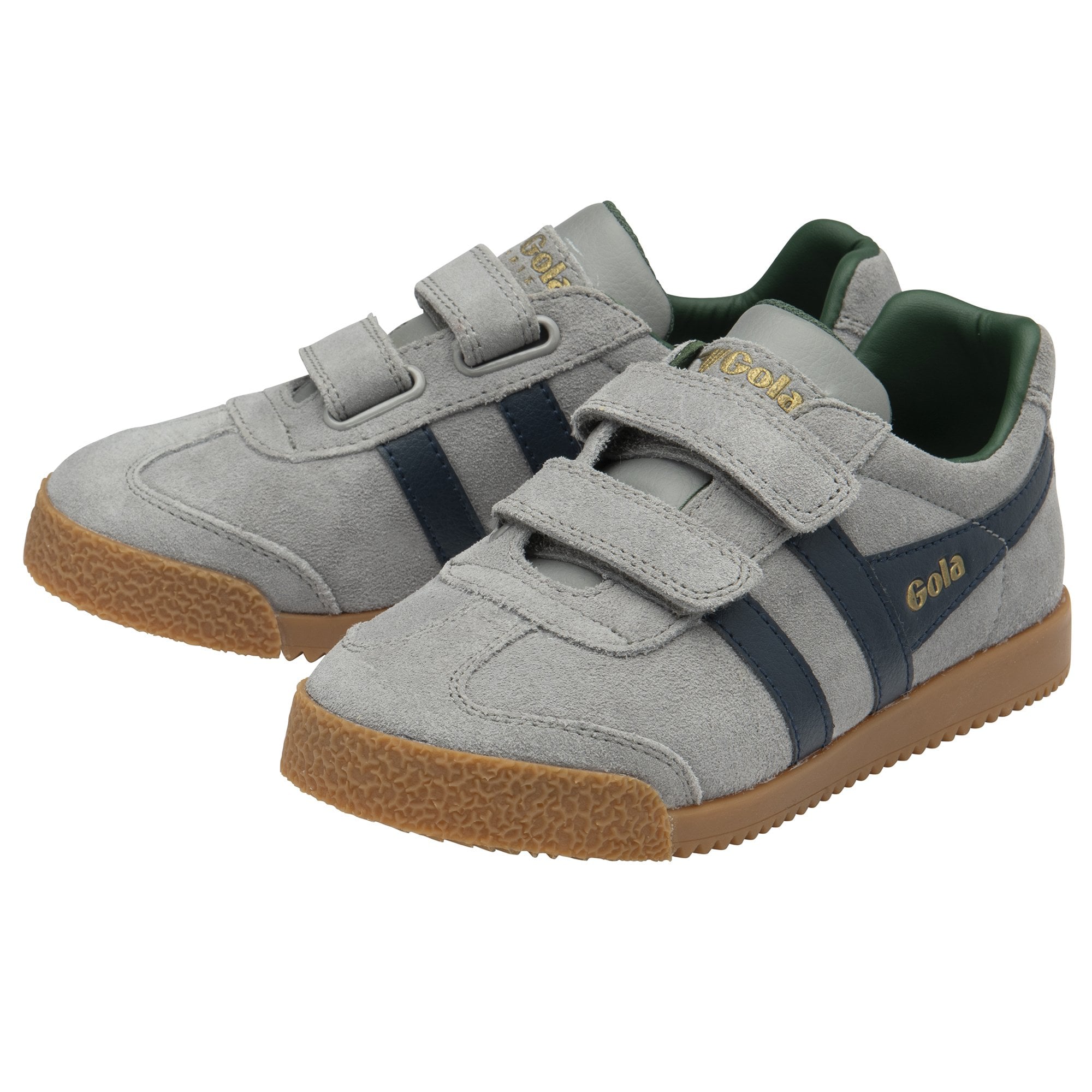 gola-harrier-strap-kinder-sneaker-zementgrau-wildleder-klett image 3