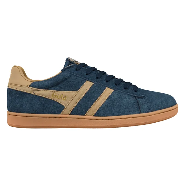 gola-equipe-ii-wildleder-herren-turnschuhe-navy-karamell image 1