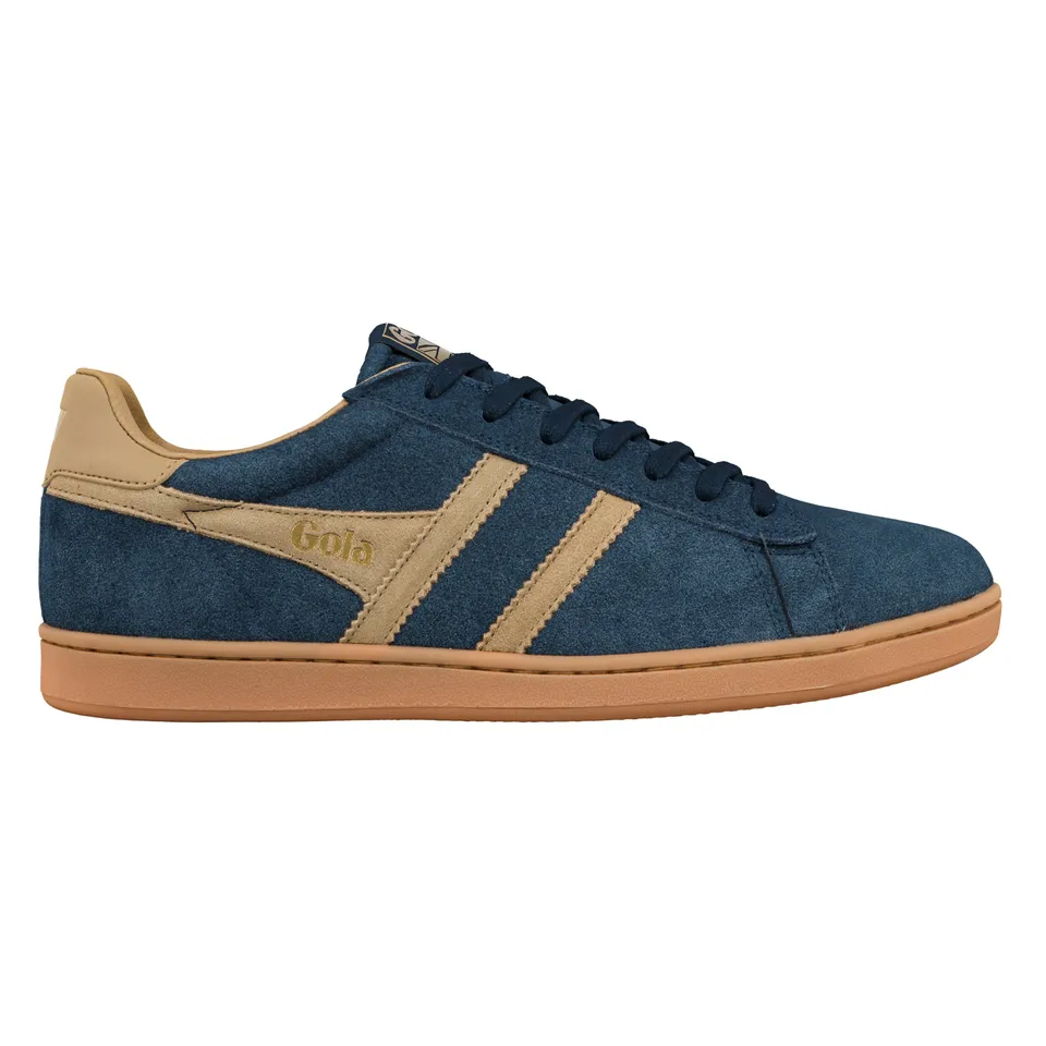 gola-equipe-ii-wildleder-herren-turnschuhe-navy-karamell image 1