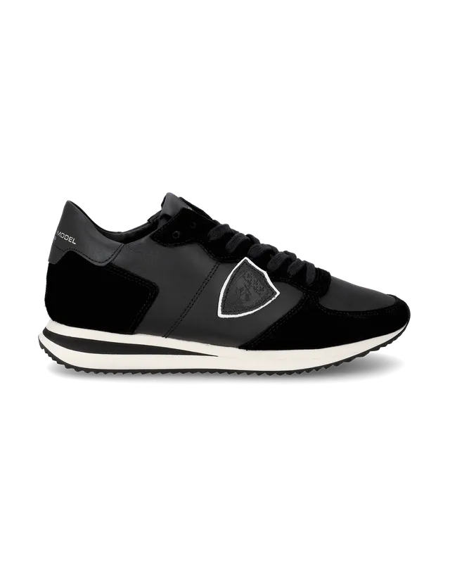 philippe-model-trpx-sneaker-herren-low-top-schwarz-leder image 1