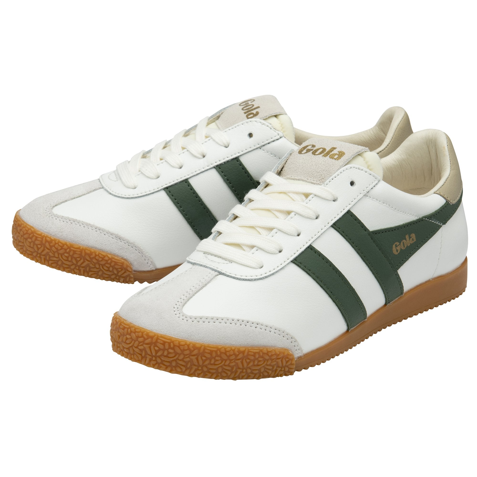 gola-elan-leder-sneaker-f-r-damen-wei-tannengr-n-beige image 3