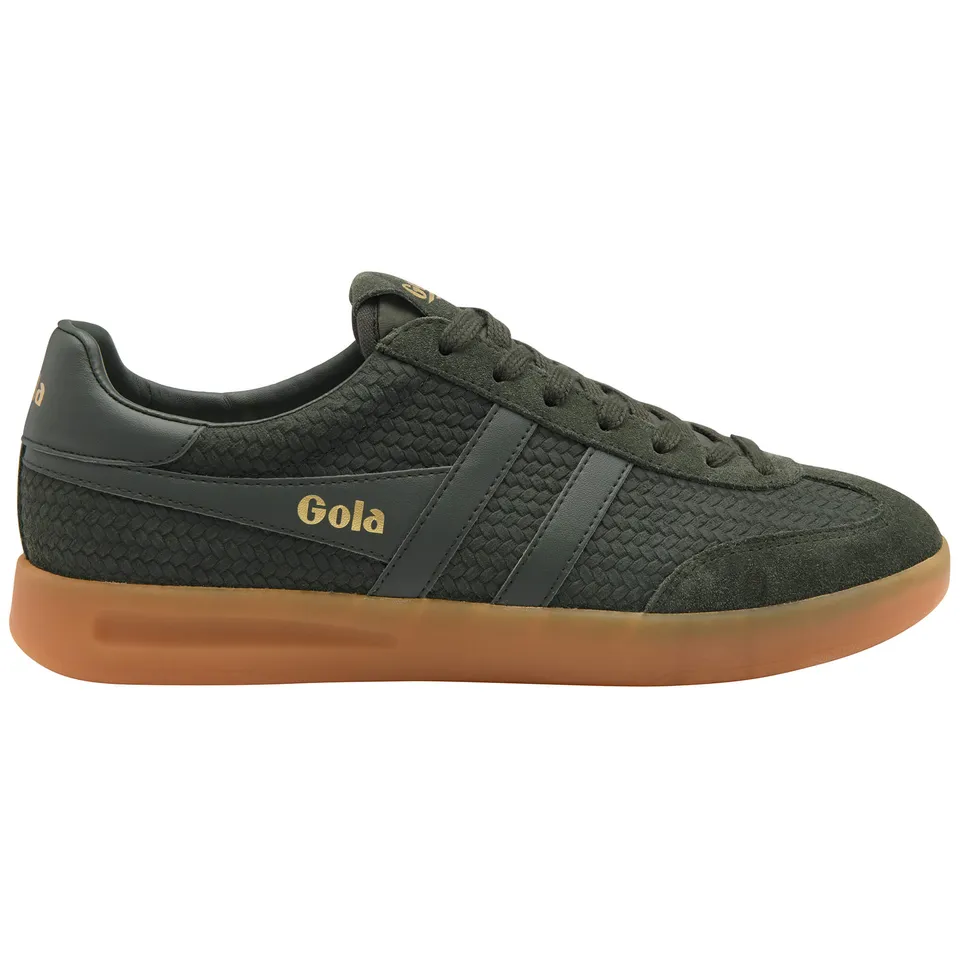 gola-cyclone-marque-herren-trainer-dunkelkhaki-wildleder-gum-sohle image 1