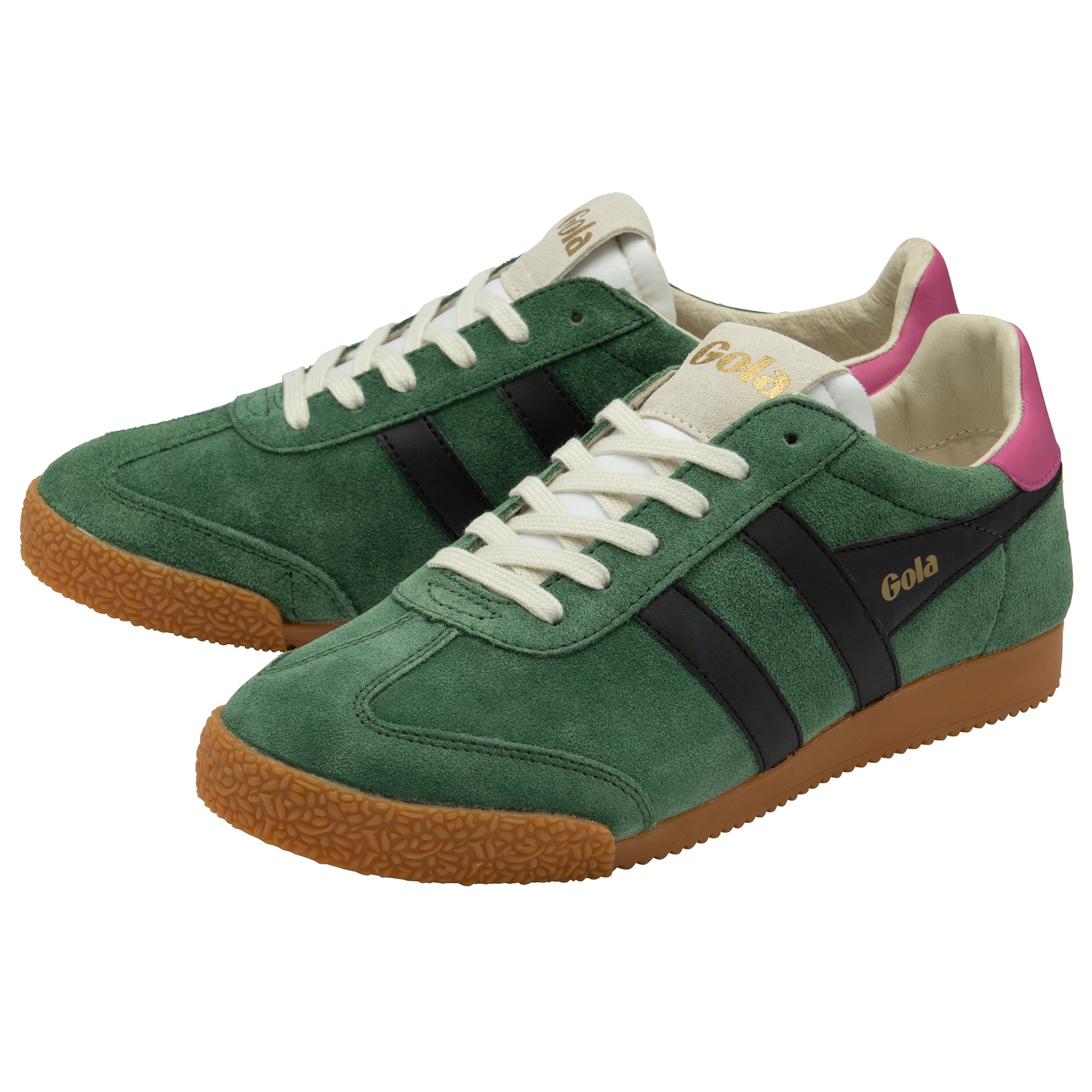 gola-elan-sneaker-f-r-damen-evergreen-schwarz-fuchsia image 3