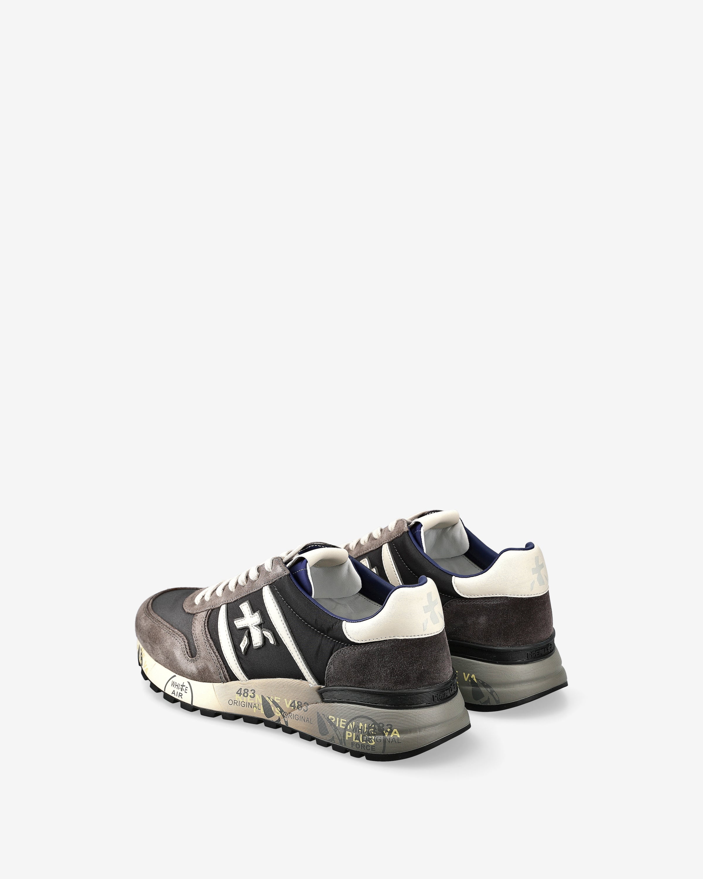 premiata-lander-6906-sneaker-herren-tortora-schwarz image 5