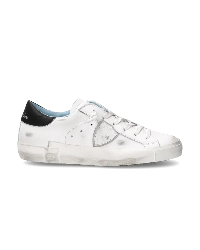 philippe-model-prsx-sneaker-damen-low-top-wei-schwarz-leder image 1