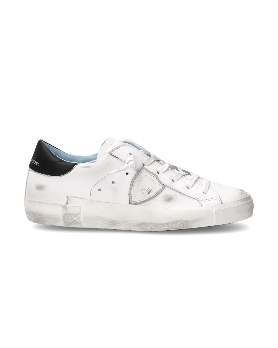 philippe-model-prsx-sneaker-damen-low-top-wei-schwarz-leder image 1