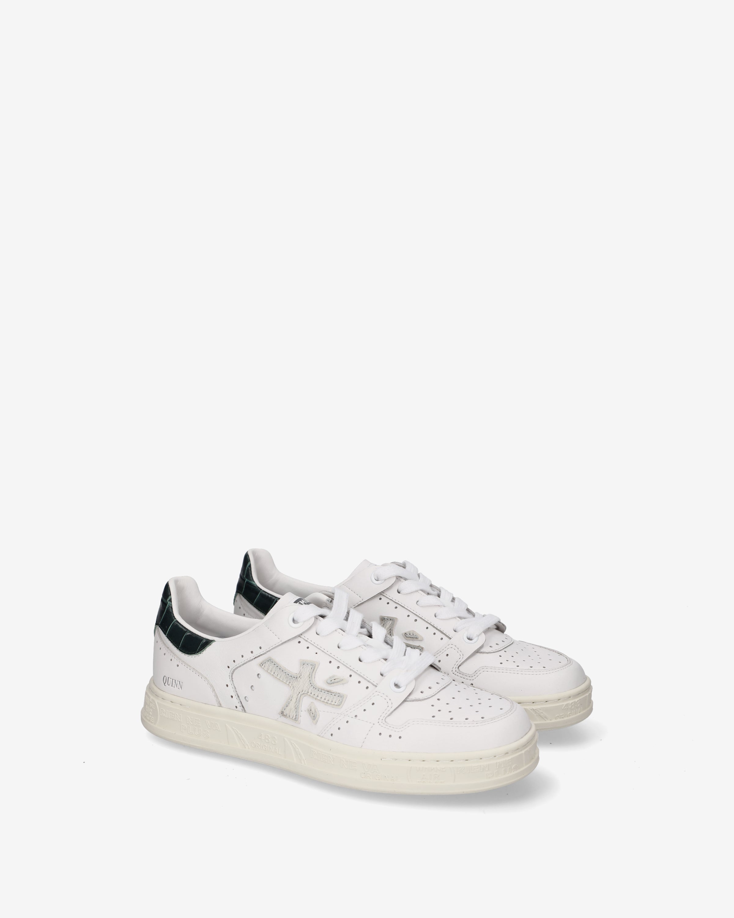 premiata-quinnd-8641-damen-leder-sneaker-creme-gr-n image 2