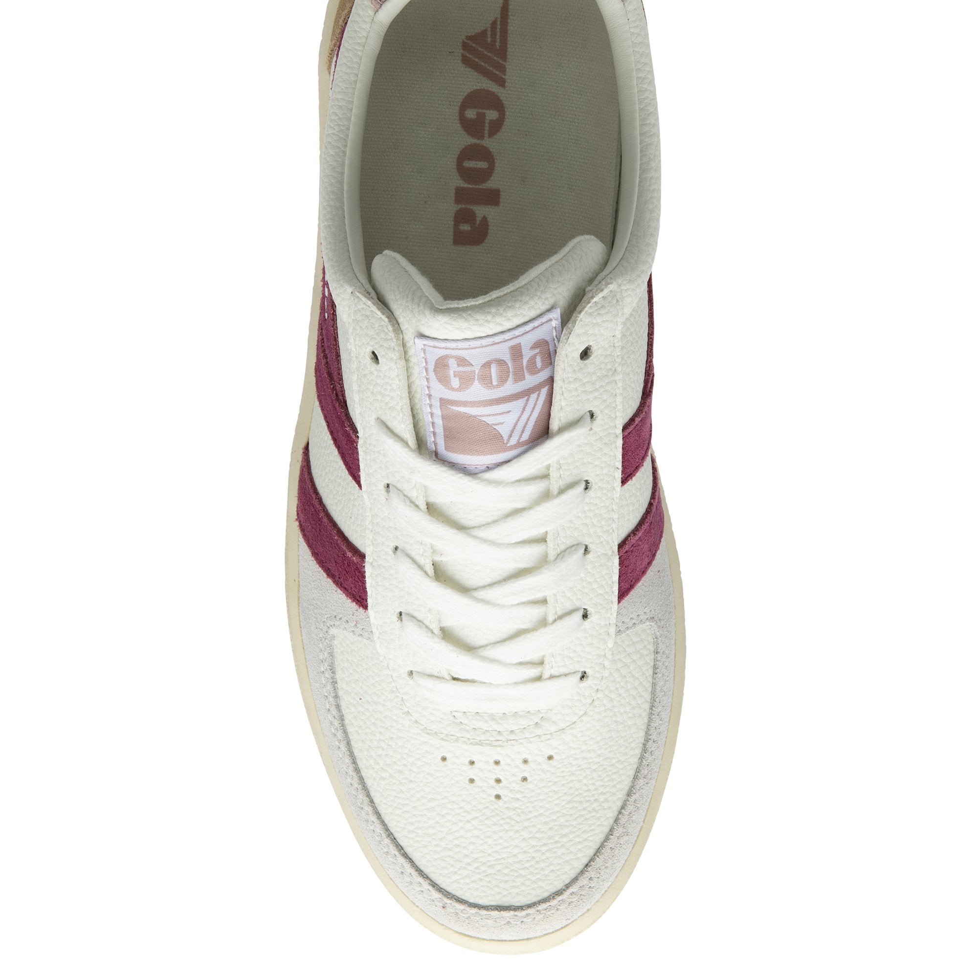 gola-grandslam-trident-sneaker-f-r-damen-in-wei-kirschrot-kreiderosa image 5