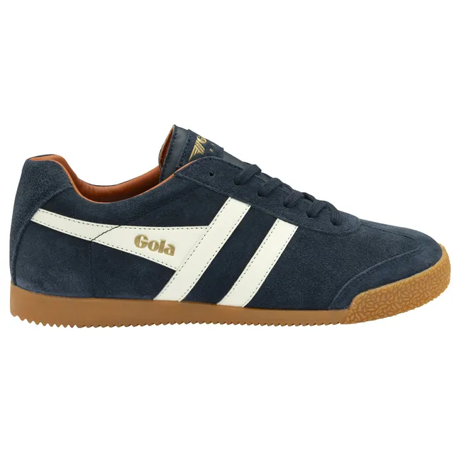gola-harrier-herren-sneaker-schwarzes-wildleder-creme-fl-gel image 1