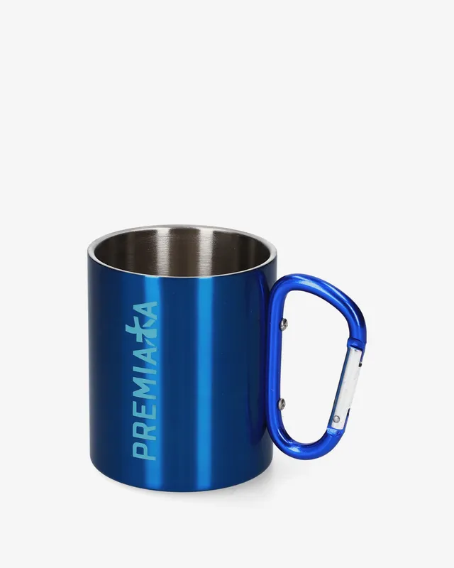 premiata-mug-carabiner-blue-edelstahlbecher image 1