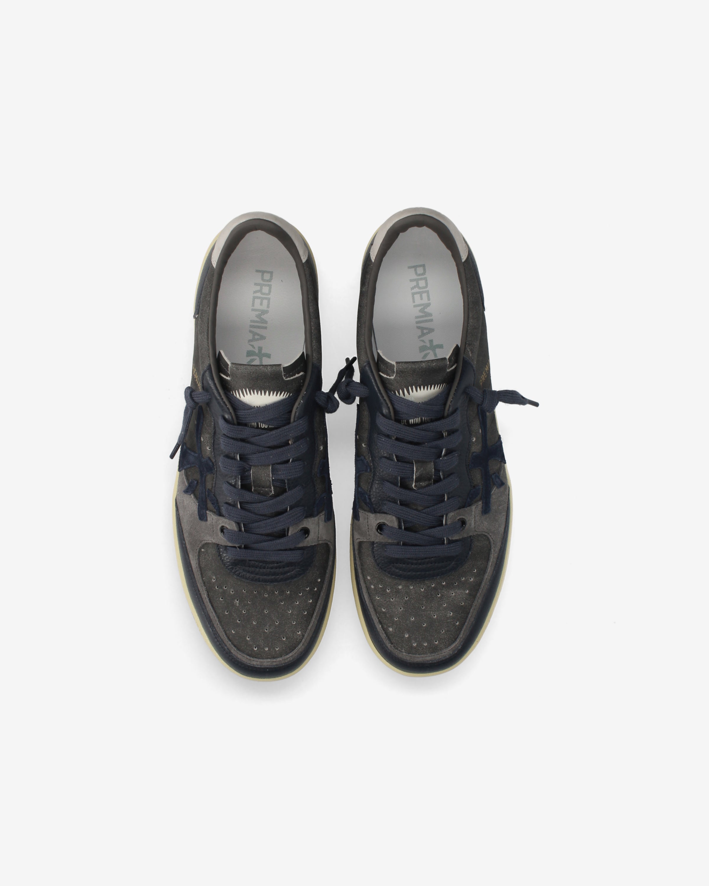 premiata-bskt-clay-8444-sneaker-navy-grey-leder-suede-herren image 6