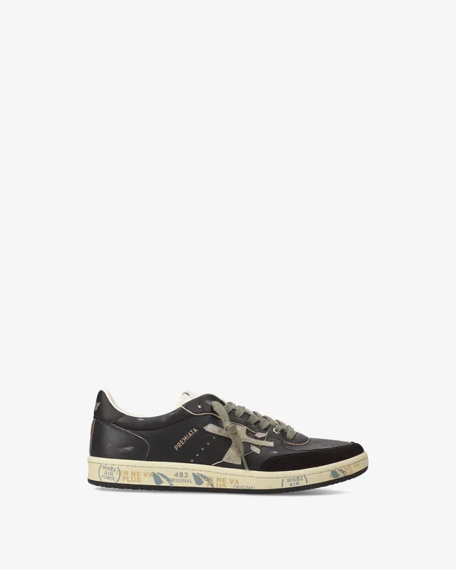 premiata-bskt-clay-6909-herren-sneaker-leder-suede-black image 1