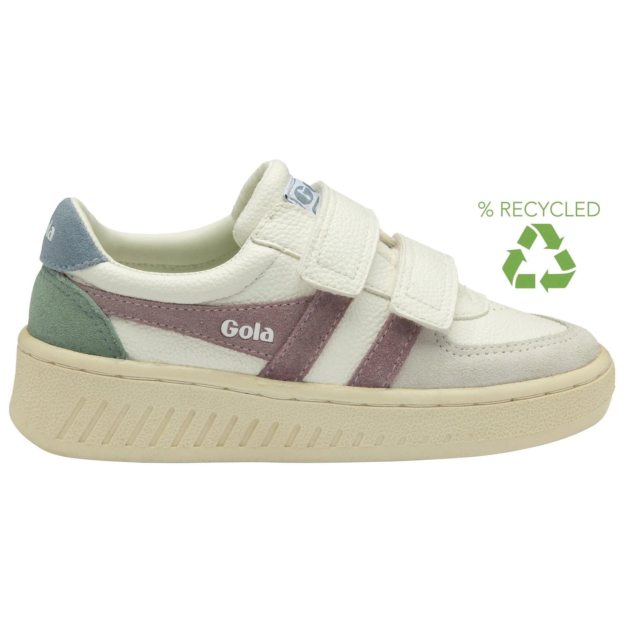 gola-grandslam-trident-strap-kinder-sneaker-wei-rosa-blau image 1