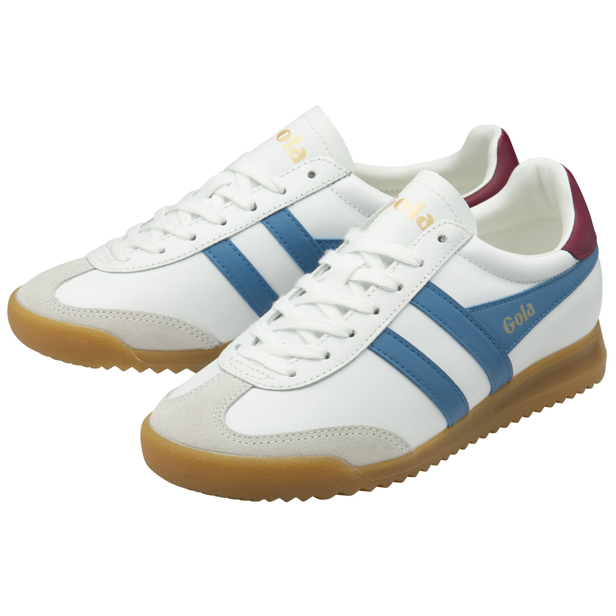 gola-torpedo-damen-sneaker-wei-leder-santorini-blau-kirschrot image 3