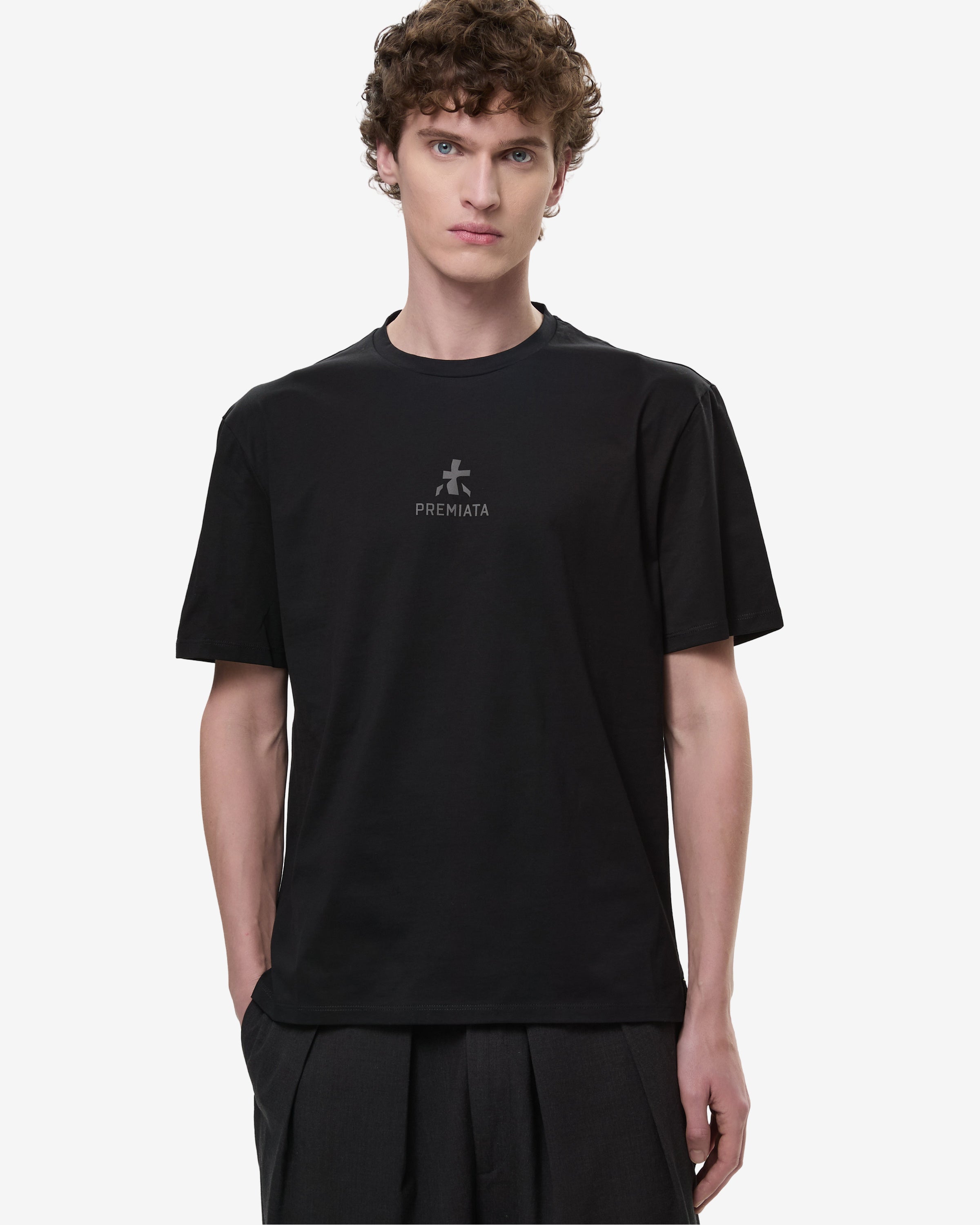 premiata-t-shirt-jersey-schwarz-mit-logo-herren-regular-fit image 2