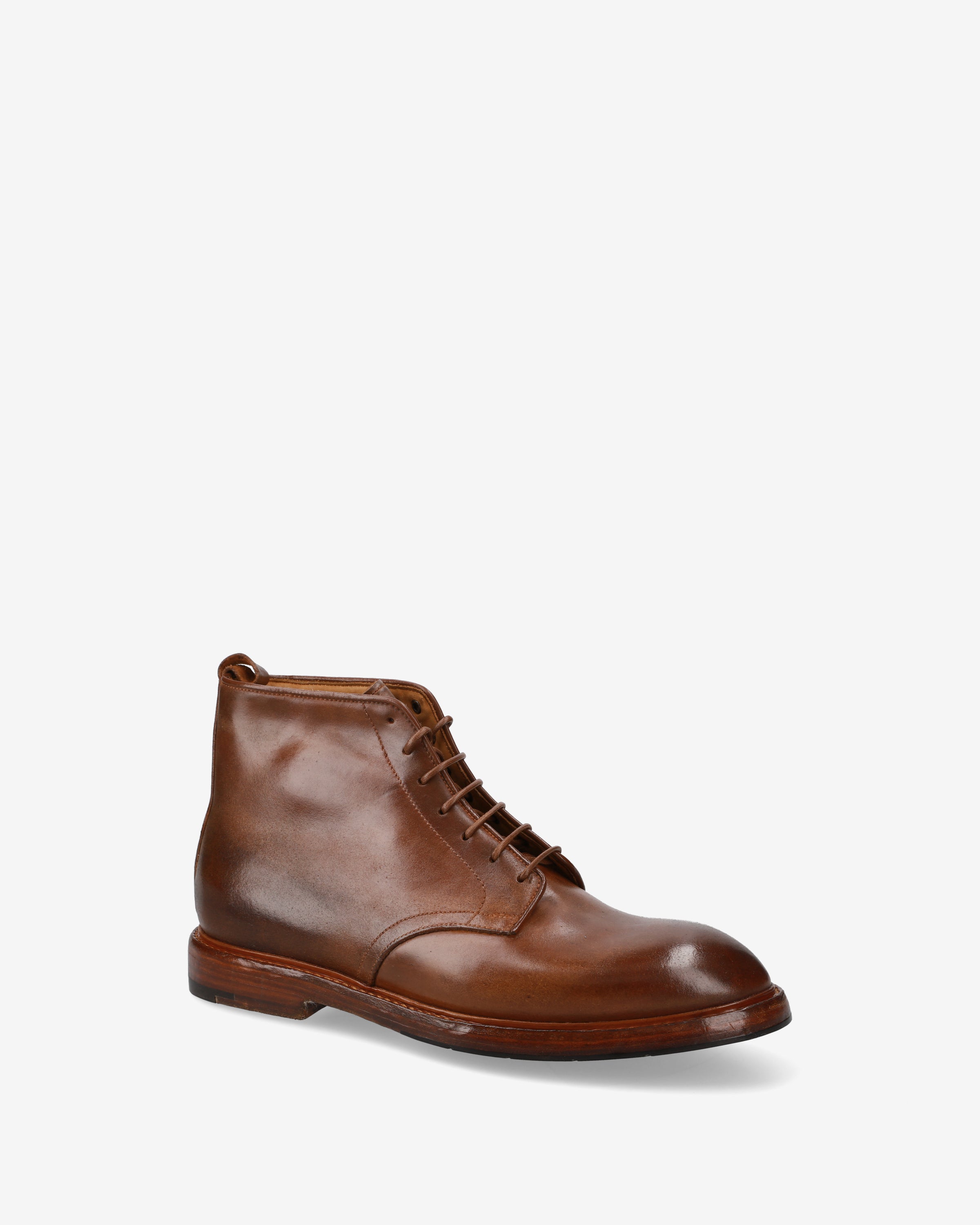 premiata-stivaletto-stringato-cordovan-herrenboot-oak image 4