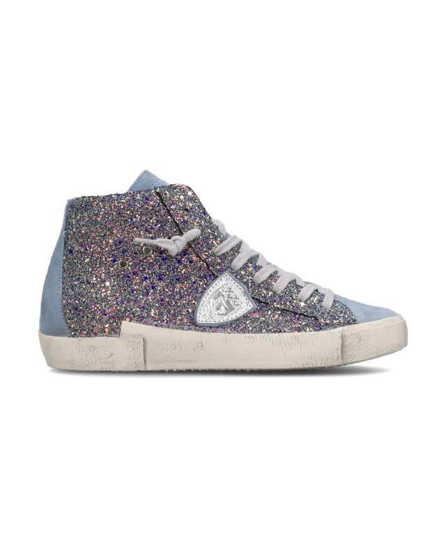 philippe-model-prsx-sneaker-damen-glitzer-hellblau-rosa image 1