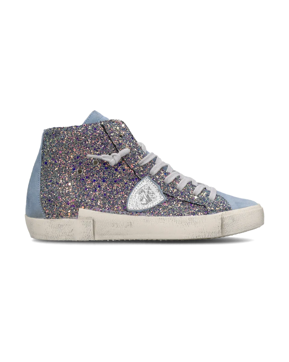 philippe-model-prsx-sneaker-damen-glitzer-hellblau-rosa image 1