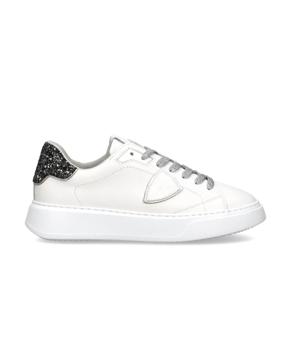 philippe-model-temple-sneaker-damen-wei-schwarz-mit-glitzer-ferse image 1