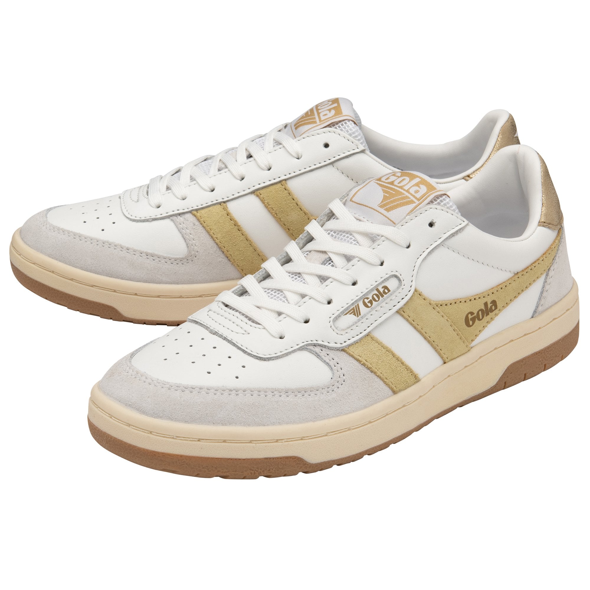gola-hawk-classics-sneaker-damen-wei-zitronengelb-gold image 3