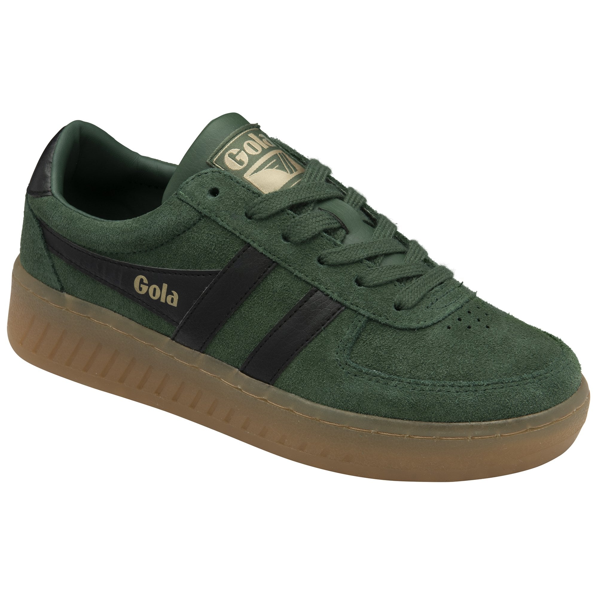 gola-grandslam-wildleder-sneaker-damen-evergreen-schwarz image 2