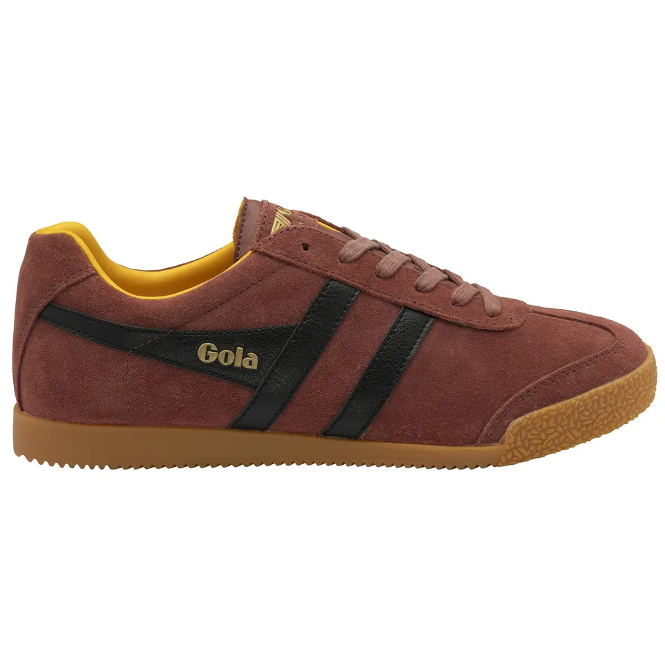 gola-harrier-herren-sneaker-aus-wildleder-ockerrot-schwarz image 1