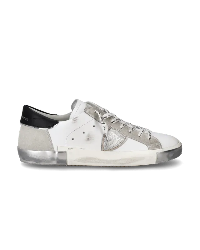 philippe-model-prsx-herren-sneaker-blanc-argent-wei-silber image 1
