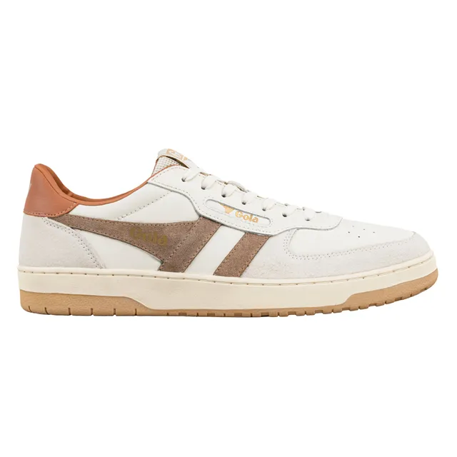 gola-hawk-herren-sneaker-leder-tennistrainer-in-off-white-otter-umber-mit-zweifa image 1