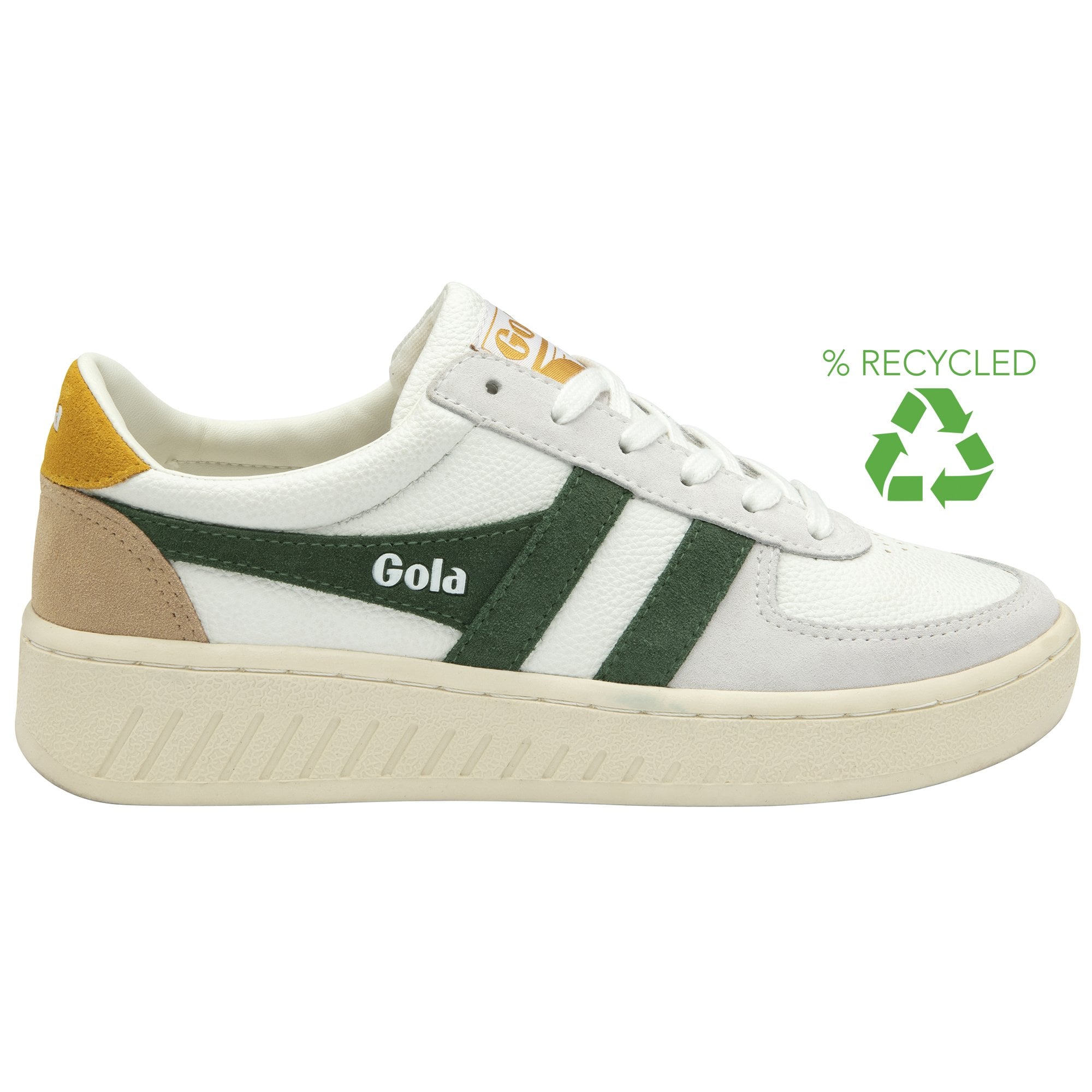 gola-grandslam-trident-damen-court-sneaker-wei-tannengr-n-sonnengelb image 1