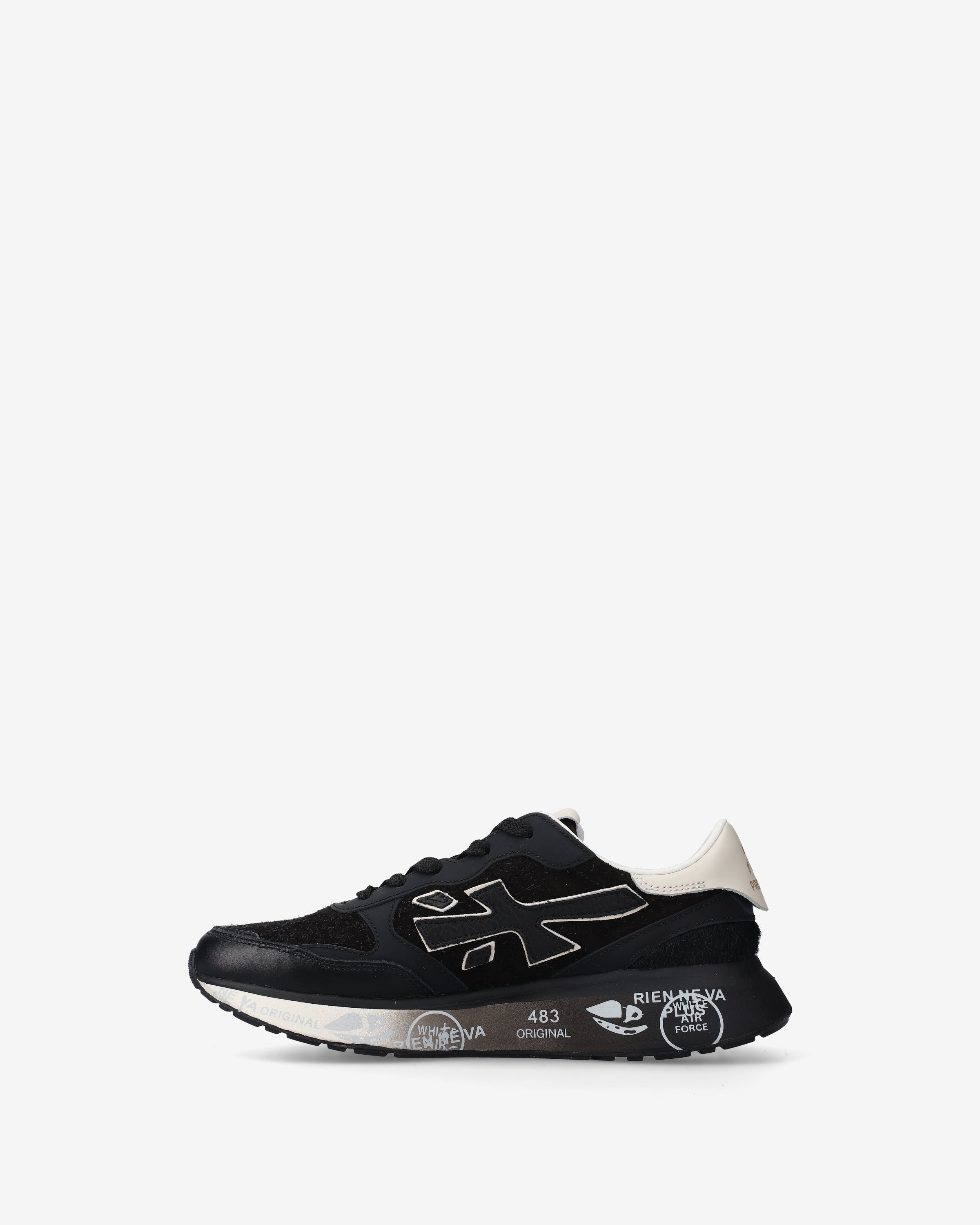 premiata-lauryn-7803-sneaker-schwarz-creme-leder-ponyleder image 3