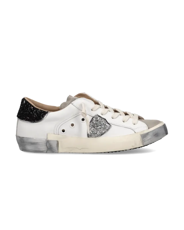 philippe-model-prsx-sneaker-damen-wei-schwarz-silber image 1