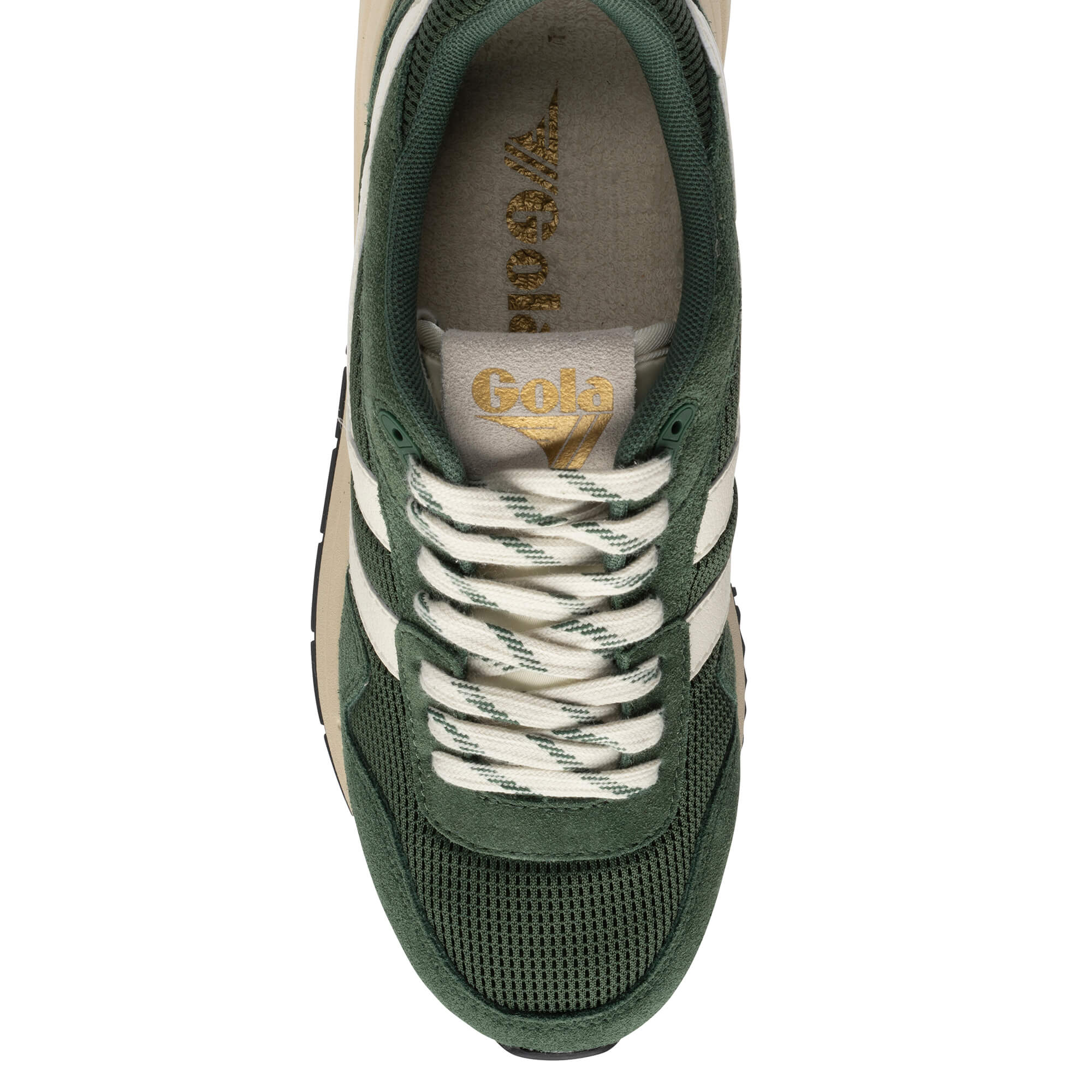 gola-delta-damen-sneaker-evergreen-off-white-wildleder-mesh image 5