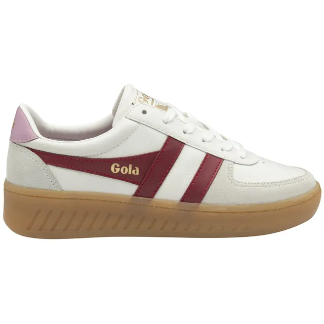 gola-grandslam-elite-damen-sneaker-wei-tiefrot-rosa image 1