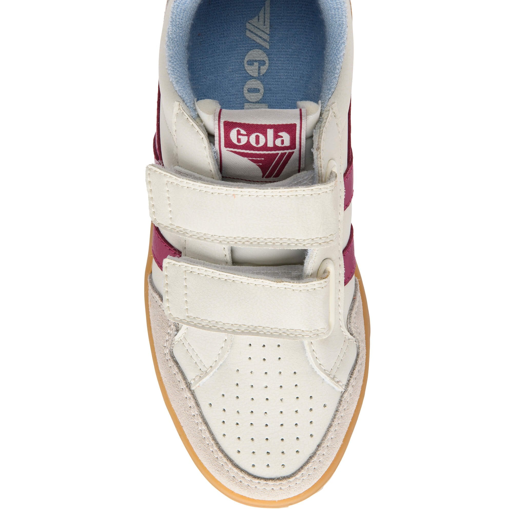 gola-eagle-strap-turnschuhe-f-r-kinder-cremewei-kirschrot-hellblau image 5
