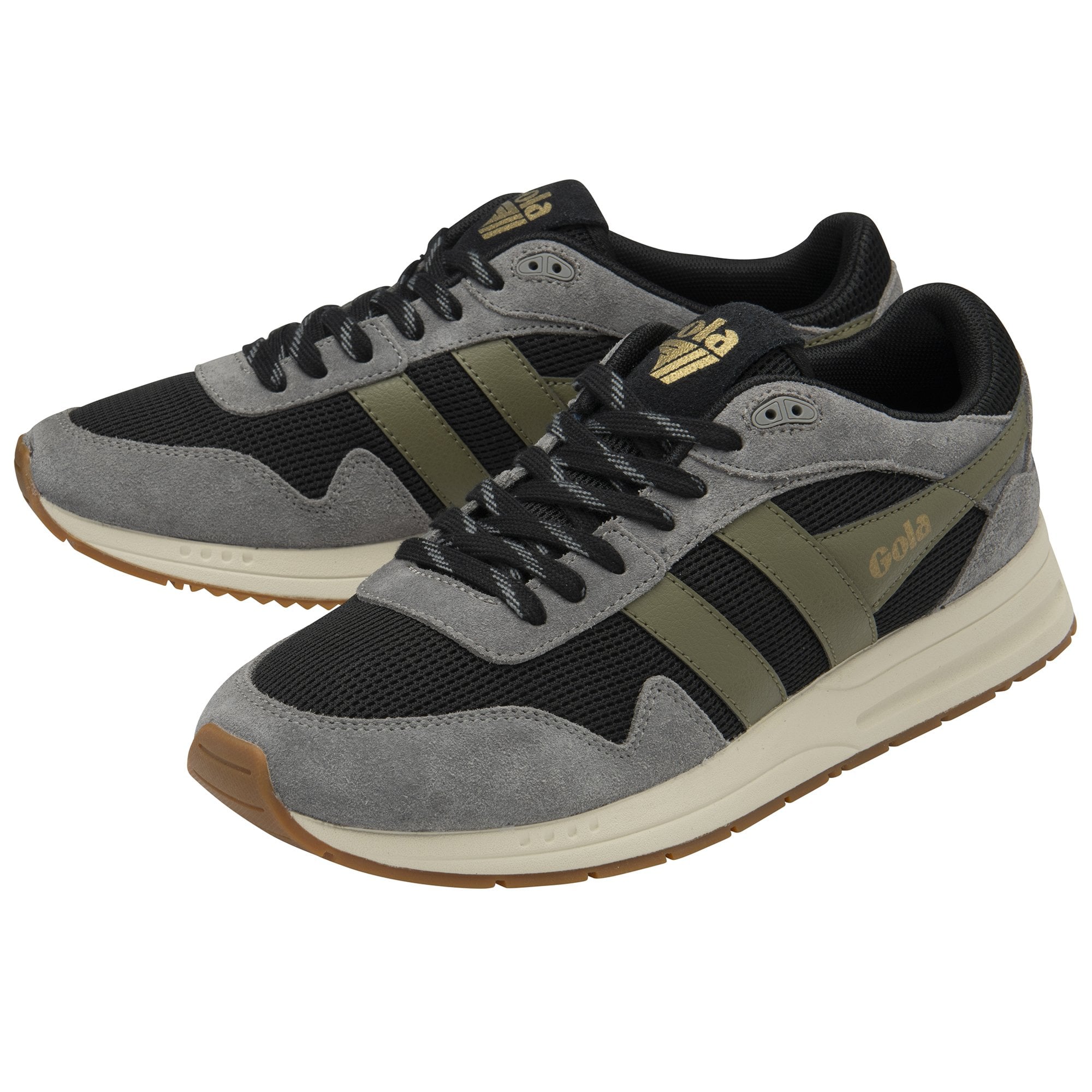gola-delta-sneaker-f-r-herren-schwarz-aschgrau-khaki image 3