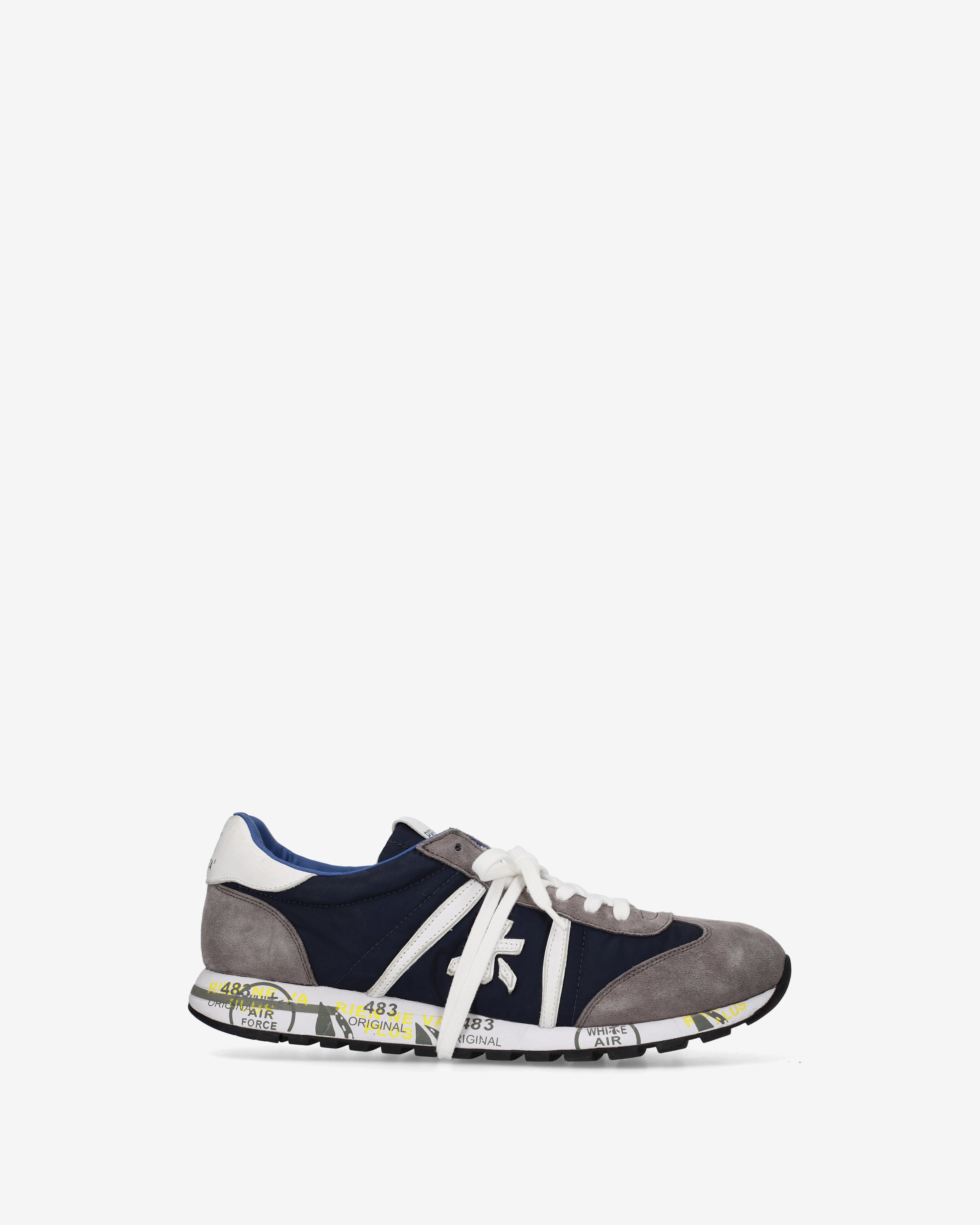 premiata-lucy-7089-retro-running-sneaker-navy-grau image 1
