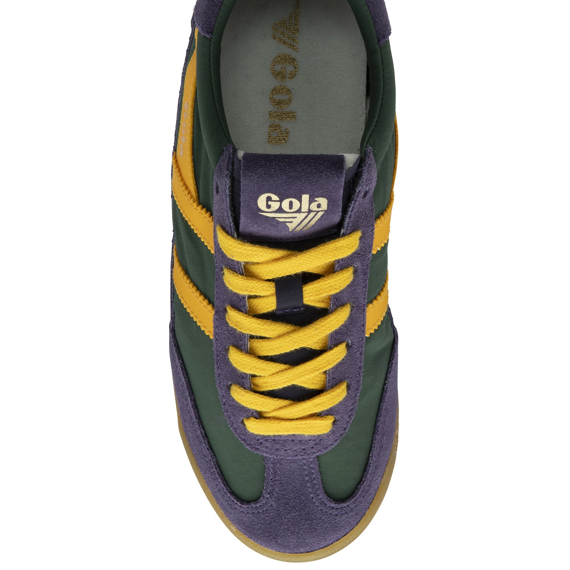 gola-firefly-sneaker-f-r-damen-tannengr-n-pflaume-gelb image 5
