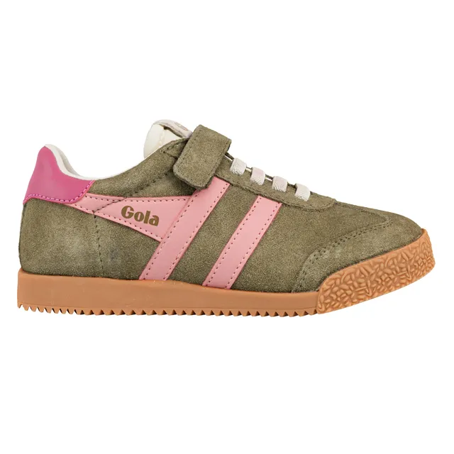 gola-elan-strap-kinder-sneaker-mit-klett-khaki-coral image 1