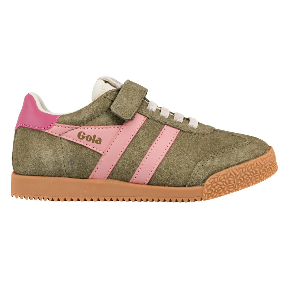 gola-elan-strap-kinder-sneaker-mit-klett-khaki-coral image 1