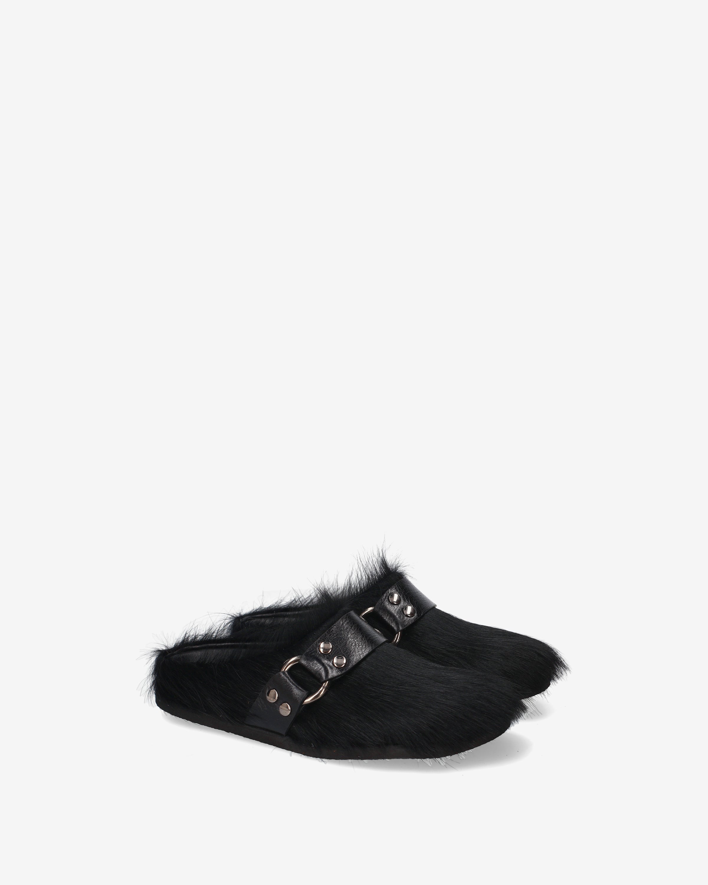 premiata-mules-fur-damen-mule-schwarz-hair-on-made-in-italy image 2