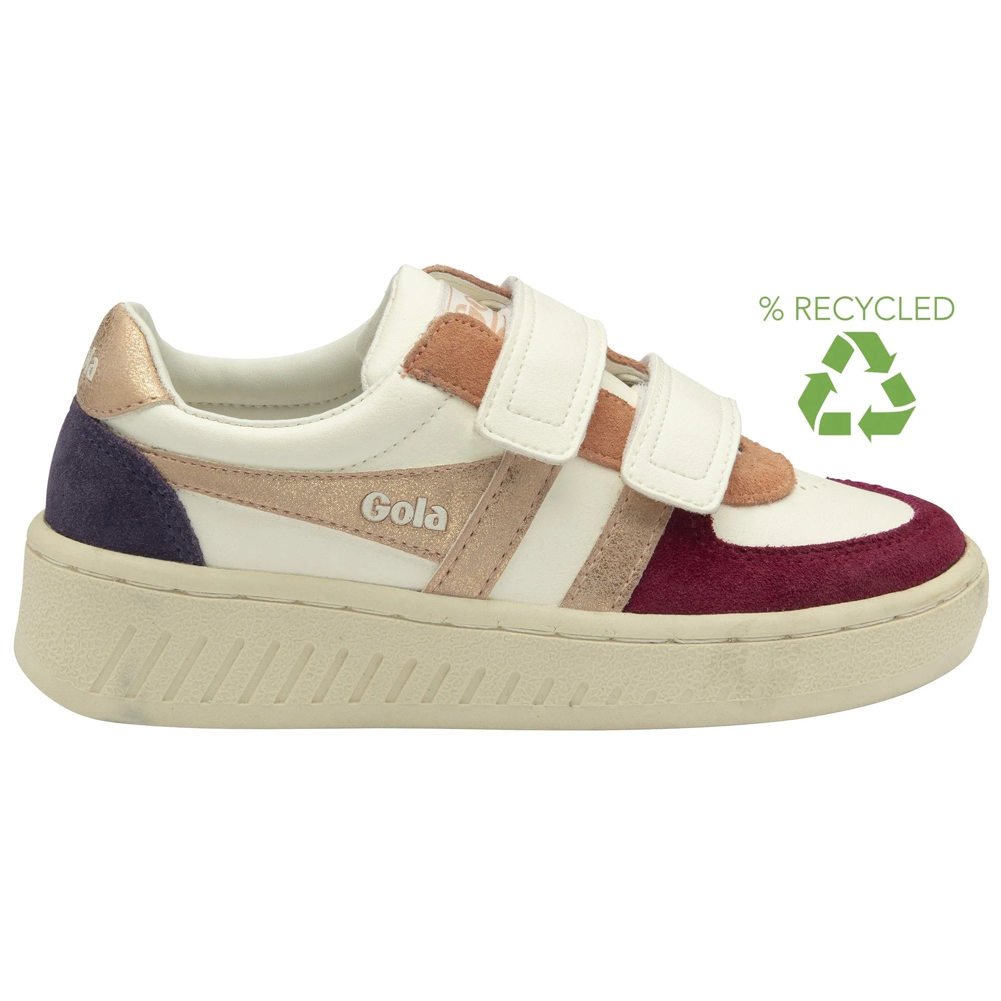 gola-grandslam-quadrant-strap-kinder-sneaker-wei-kirschrot image 1