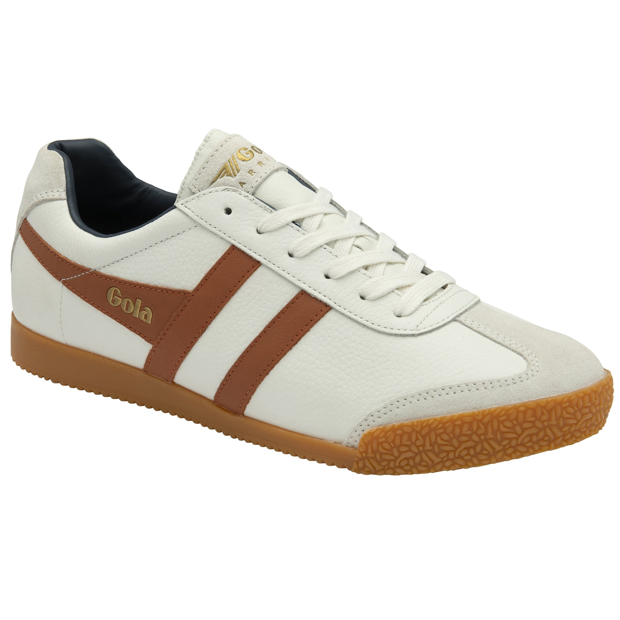 gola-harrier-leder-sneaker-herren-wei-orange-navy image 2
