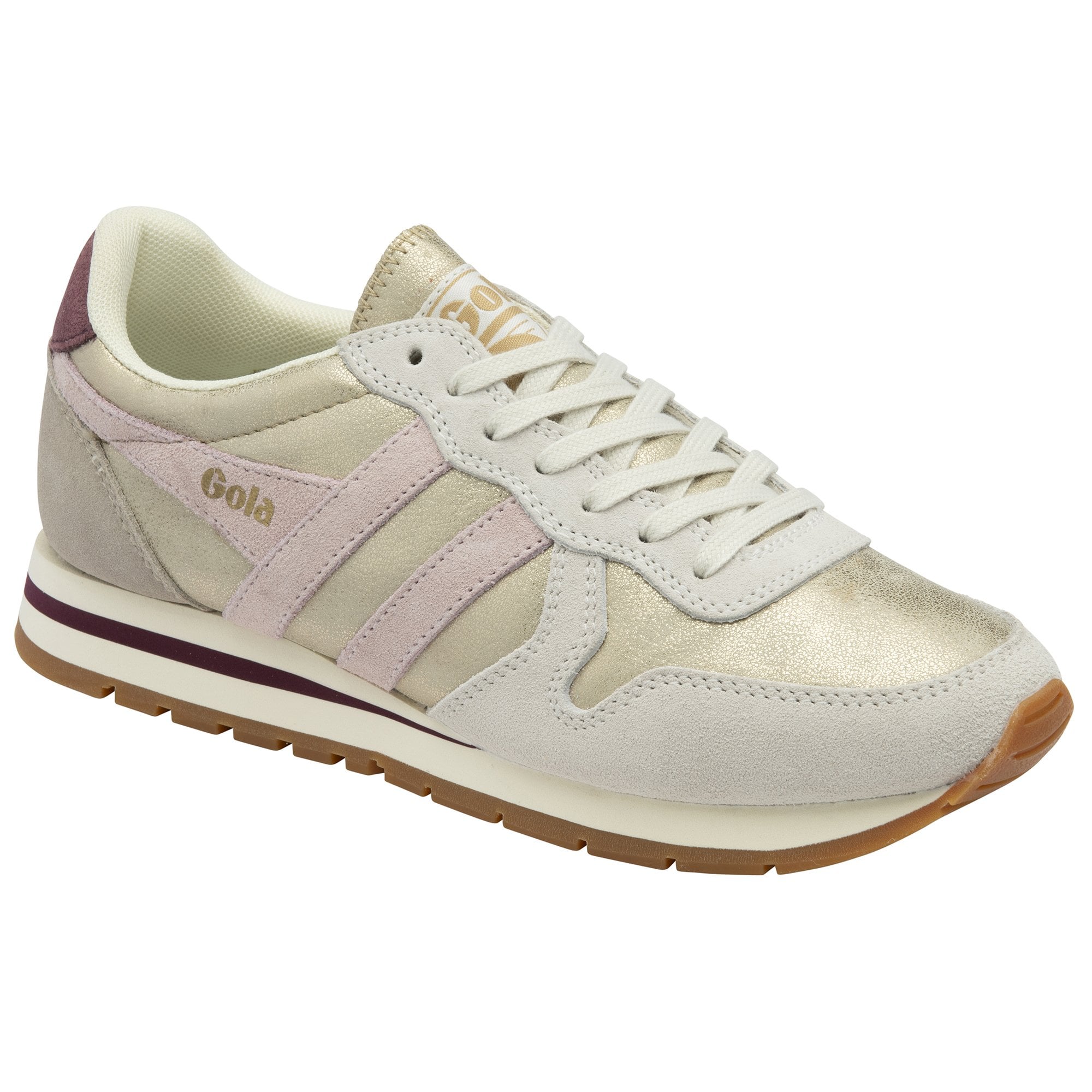gola-daytona-blaze-sneaker-f-r-damen-gold-rosa-weinrot image 2