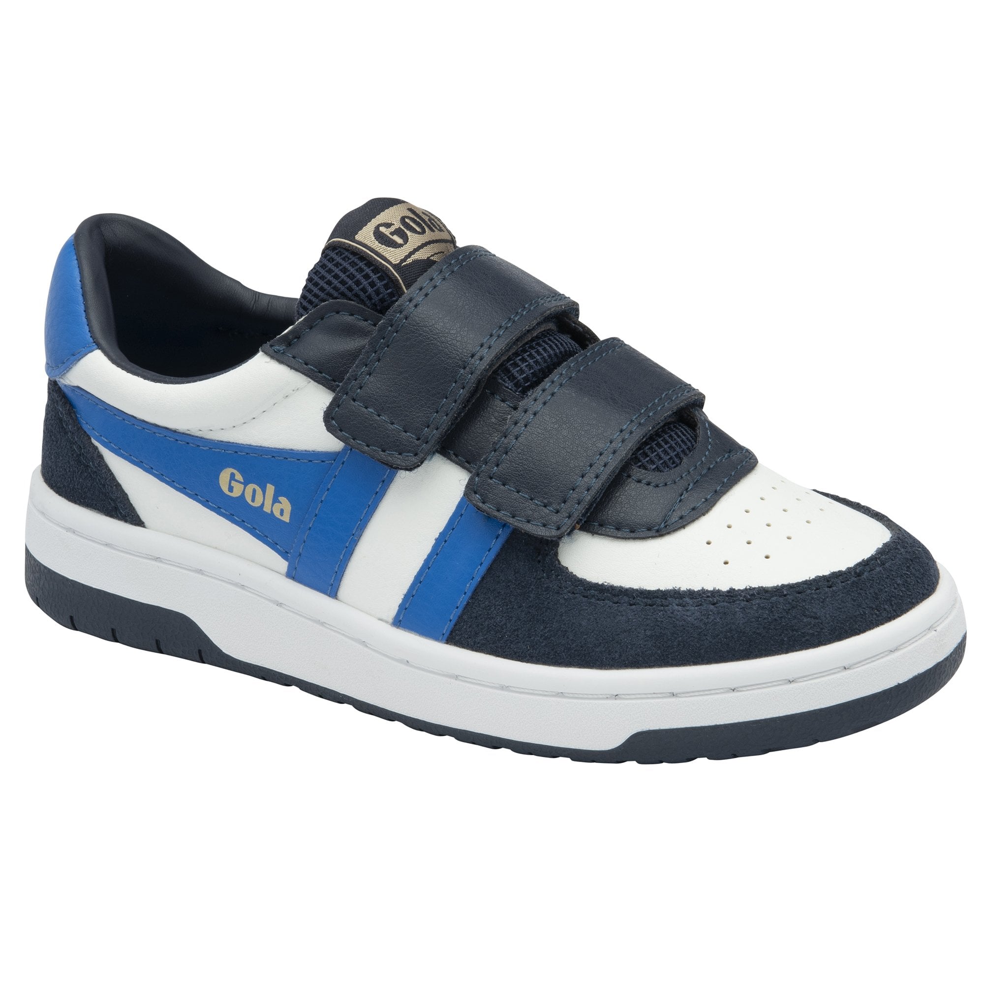gola-hawk-strap-turnschuhe-f-r-kinder-wei-marineblau image 2